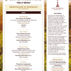 A cena con il produttore – Col D’Orcia