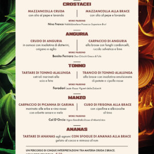 Cena Evento Crudo & Fuoco